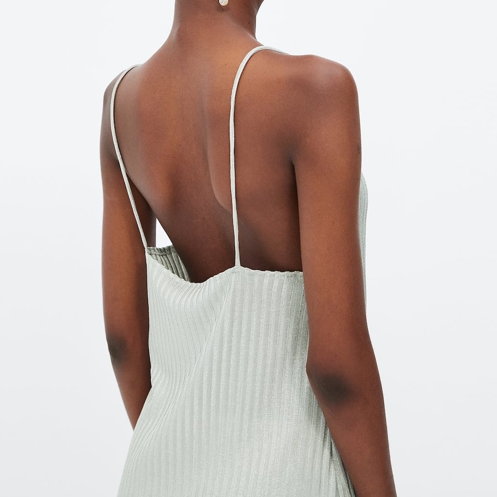 NWT Zara Sparkly Ribbed Top Straps - Picture 5 of 8